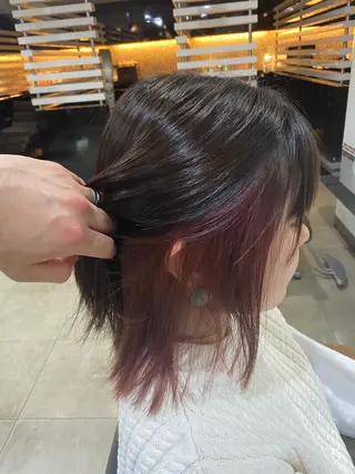 ミディアム カラー ヘアアレンジ 烏山 達也のヘアスタイル
