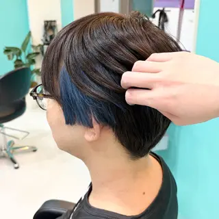 ショート カラー メンズ デザインカラー/ ボブ/Natsukiのヘアスタイル