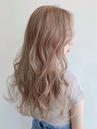 セミロング ブリーチ無しカラー/ 美髪改善💠てんゆうのヘアスタイル