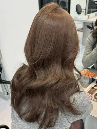 ロング カラー 髪質改善/縮毛矯正/ ブリーチなしカラーのヘアスタイル
