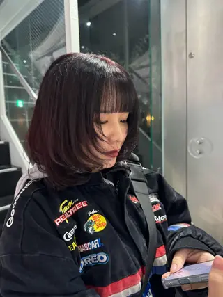 ミディアム mao/天神ブリーチ ハイトーンカラーのヘアスタイル