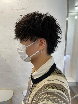 パーマ ヘアアレンジ メンズ ショートヘア原宿 fifth コシのヘアスタイル