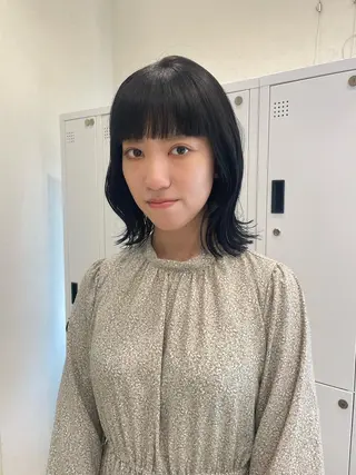 ミディアム カラー ヘアアレンジ 青髪特化🩵 ダブルカラーのヘアスタイル