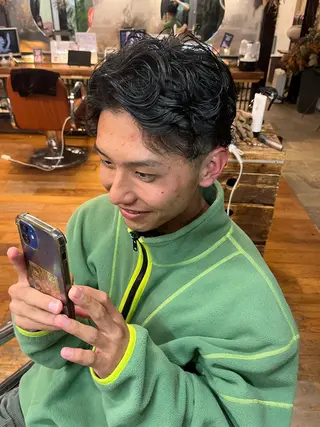 パーマ メンズ NAGONSTYLE 田村　莉生のヘアスタイル