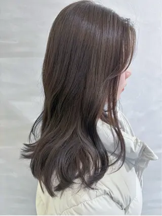 セミロング カラー 顔まわり特化🫧大人 垢抜け💓SHIONのヘアスタイル