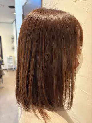 ミディアム カラー 野崎 恵美のヘアスタイル