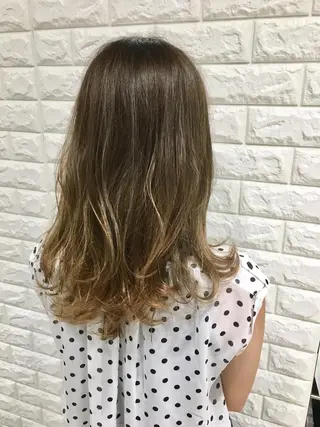 ミディアム カラー パーマ ヘアアレンジ 【白髪ぼかし】 矢内　夏輝のヘアスタイル