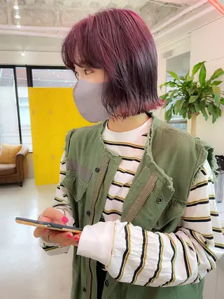 ミディアム パーマ 💖美髪矯正💖 辻未侑のヘアスタイル
