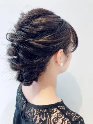 ロング カラー ヘアアレンジ 久保田 茜のヘアスタイル
