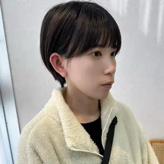 ショート カラー 京都大人女性ショート 徒歩1分/秋山のヘアスタイル