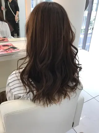 セミロング ロング カラー 内藤 達也のヘアスタイル