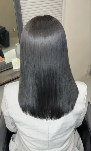 ミディアム カラー 縮毛矯正/韓国 /店長/KANATOのヘアスタイル