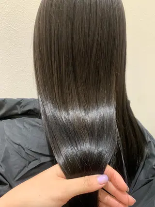 セミロング カラー hub hair レイヤー/透明感のヘアスタイル