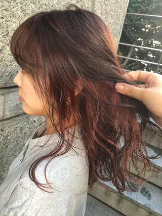 ロング カラー ヘアアレンジ メンズ キッズ ネイル マツエク・マツパ 透明感カラー🤎 ゆりのヘアスタイル