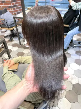 ロング カラー パーマ 縞田 健一のヘアスタイル