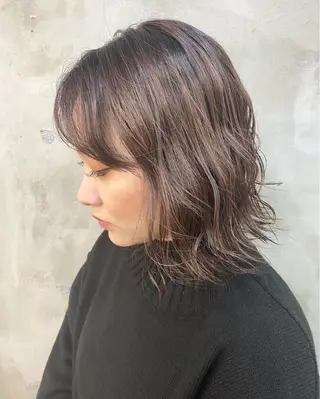 ミディアム カラー ヘアアレンジ 志賀 あずみのヘアスタイル