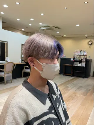 カラー メンズ Hika.ハイトーン 髪質改善🩵ᩚ🫧のヘアスタイル