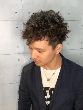 パーマ メンズ 北脇 健治のヘアスタイル