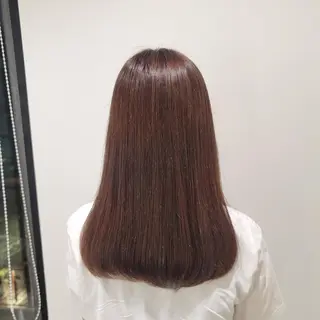 セミロング カラー カットモデル/ セット/宮里心香のヘアスタイル