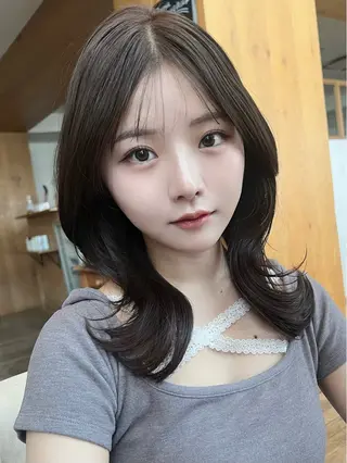 ミディアム カラー 望月威吹/表参道/レ イヤー/似合わせのヘアスタイル