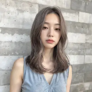 セミロング カラー ヘアアレンジ 湯浅 直樹のヘアスタイル