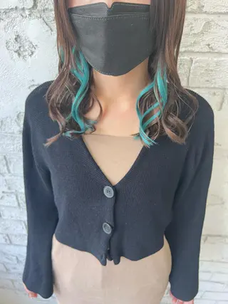 ミディアム エクステ＆艶カラー 🎀YURINA🎀のヘアスタイル