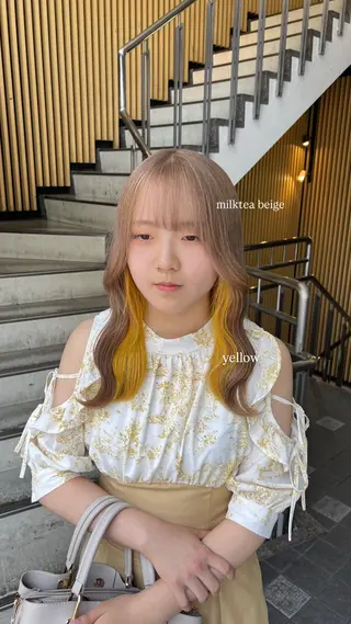 セミロング カラー 🩷  ayaka 🩷のヘアスタイル