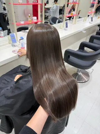 ロング カラー ヘアアレンジ 韓国レイヤー&ピンク 艶髪🩶maikoのヘアスタイル