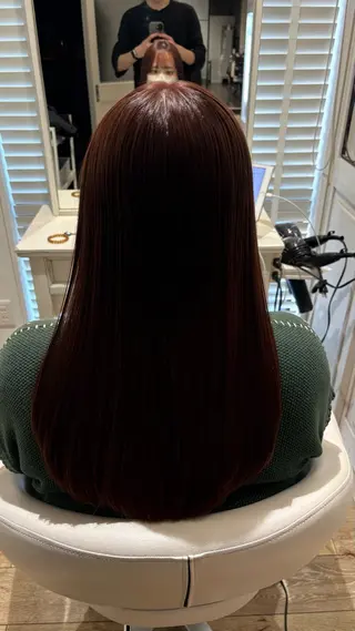 ロング カラー 似合わせ 顔周りYUUGAのヘアスタイル
