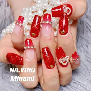 ネイル ロング カラー ナユキNA.YUKI 池袋店のネイルデザイン