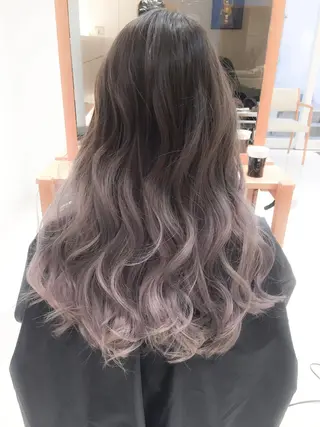 ミディアム カラー モテ髪透明感❤️ デイズヘアカラーのヘアスタイル