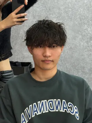 パーマ メンズ 深野 ちさとのヘアスタイル