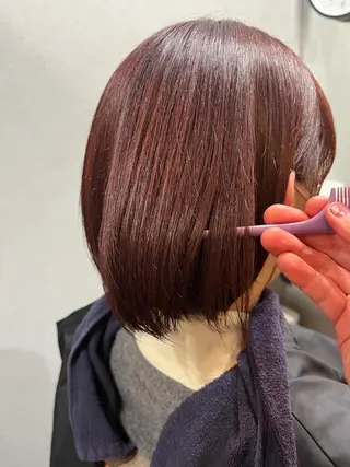 ミディアム カラー パーマ ヘアアレンジ メンズ キッズ ネイル マツエク・マツパ アイブロウ 久木原 ゆりのヘアスタイル