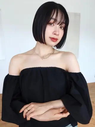 ショート 顔周りカット/透明感 カラー✂️MEIのヘアスタイル