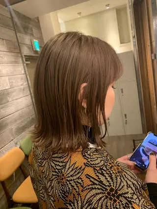 ショート カラー ヘアアレンジ kei🤎ベージュ /透明感カラー/博多のヘアスタイル