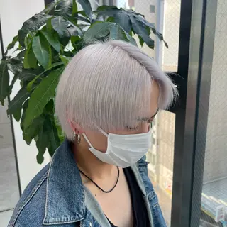 ショート カラー 🫧ハイトーン🫧 ベージュ🫧徹哉のヘアスタイル
