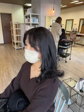 セミロング カラー ヘアアレンジ 🫧ヒシダアキ taboo.i🫧のヘアスタイル