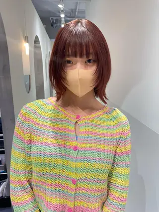 ショート カラー ヘアアレンジ satsuki 暖色・ブラウンカラーのヘアスタイル
