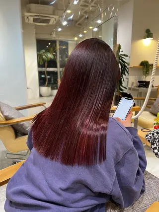 ロング カラー FILMS haru 暖色/ぱつっとbobのヘアスタイル