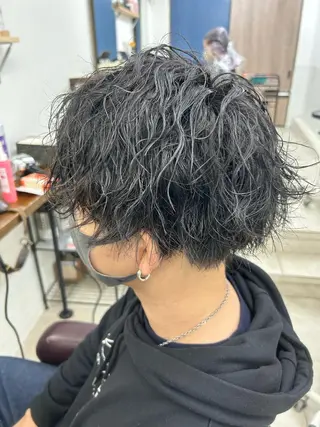 パーマ メンズ ダブルスキルエクステ /羽エクステ白石宇由のヘアスタイル