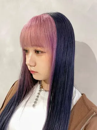ロング カラー ハイトーン×レイヤー ／遠藤将太のヘアスタイル