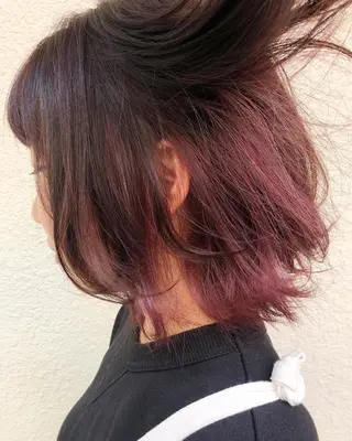 ミディアム カラー パーマ ヘアアレンジ 【白髪ぼかし 専門GBG】自由が丘のヘアスタイル