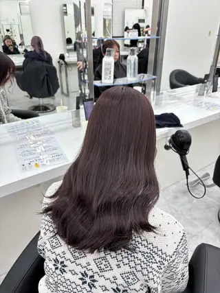 セミロング カラー 🫧韓国風透明感 ヘア🫧towaのヘアスタイル
