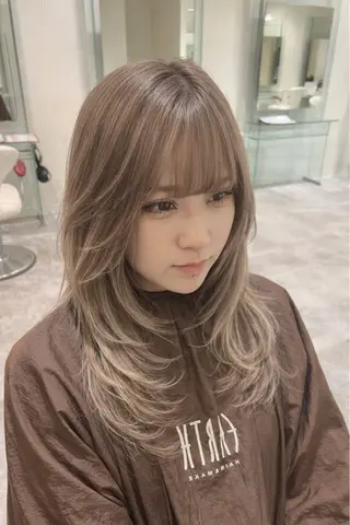 カラー 美髪矯正/髪質改善 /透明感ある艶カラーのヘアスタイル