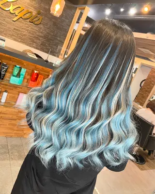 ロング エクステ/ハイトーン レイヤーHIROのヘアスタイル