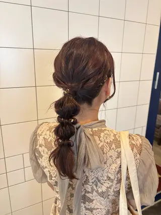 ミディアム ヘアアレンジ Ayano‪‪🎀似 合わせ×透明感🎀のヘアスタイル