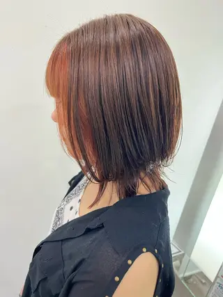 ミディアム 【北千住】🌈韓国風 レイヤー✨小顔カットのヘアスタイル