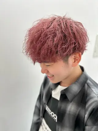 カラー パーマ メンズ 片山 仁のヘアスタイル