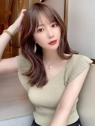 ミディアム 韓国ヘア🇰🇷髪質 改善たけるのヘアスタイル