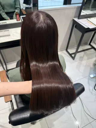ロング 艶ブラウン/赤み消し /盛れる顔周りのマツエク・マツパデザイン